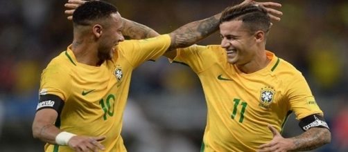 Neymar y Coutinho son grandes amigos. Foto EFE