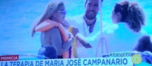 Una María José Campanario irreconocible reaparece en la playa