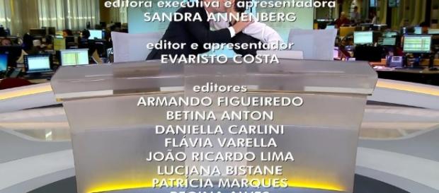Evaristo Costa e Sandra Annenberg se despedem no Jornal Hoje Evaristo Costa e Sandra Annenberg se despedem no Jornal Hoje