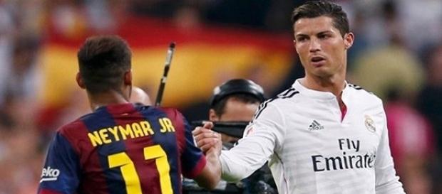 Neymar y Cristiano Ronaldo estrellas del fútbol mundial Neymar y Cristiano Ronaldo estrellas del fútbol mundial