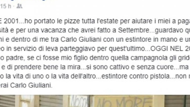 Il post di Diego Urbisaglia su Carlo Giuliani