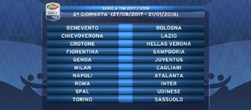 Calendario di Serie A: programma 2ª giornata