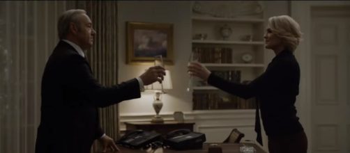 Claire Underwood announces her presidency in 'House of Cards' season 5. [Image via YouTube/Netflix]