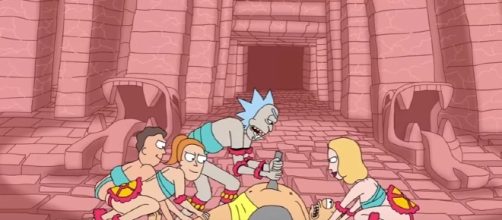 Rick stabs Morty in a scene from "Rick and Morty" Season 3. (Photo:YouTube/Adult Swim)