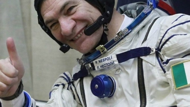 L'astronauta Paolo Nespoli nel 2010