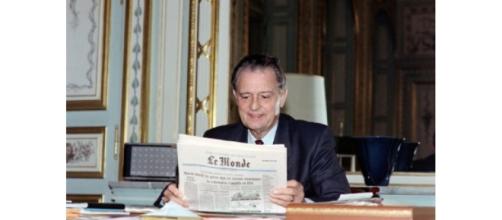 Michel Durafour à Saint-Etienne le 3 octobre 1989 ((c) Afp)