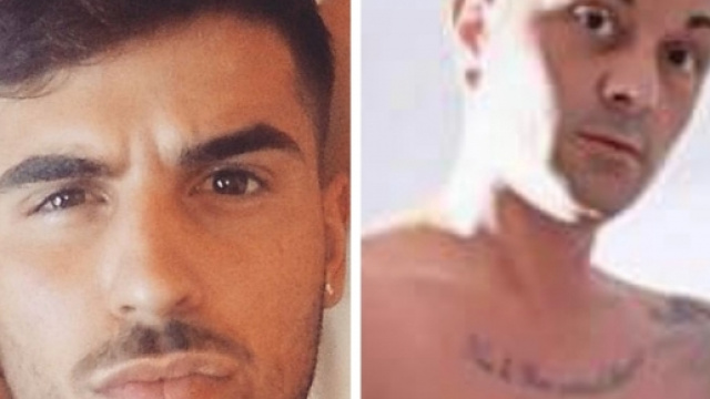 Vincenzo Ruggiero, (a sinistra) è stato ucciso da Ciro Guarente, (a destra) geloso dell'amicizia con la sua ex, la trans Heven Grimaldi.