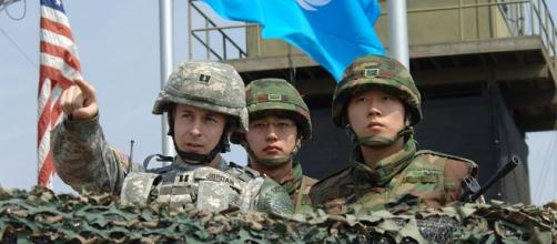 U.S. and South Korea troops monitor the demilitarized zone near North Korea - Wikimedia Commons - wikimedia.org