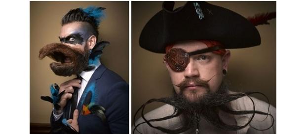Confira as barbas e bigodes mais bizarros da competição (Foto: Reprodução) Confira as barbas e bigodes mais bizarros da competição (Foto: Reprodução)