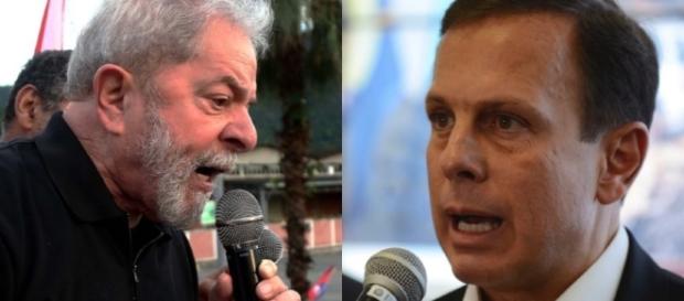 Ex-presidente Lula demonstrou preocupação com a popularidade do prefeito João Doria (à dir.) Ex-presidente Lula demonstrou preocupação com a popularidade do prefeito João Doria (à dir.)
