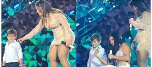 O menino deixou a titia e mamãe bem orgulhosas (Foto: Reprodução) O menino deixou a titia e mamãe bem orgulhosas (Foto: Reprodução)