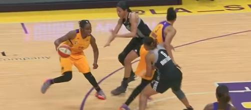 Chelsea Gray and the Los Angeles Sparks take on the Dallas Wings on Sunday. [Image via WNBA/YouTube]