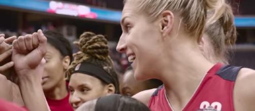 Elena Delle Donne and the Mystics visit the Indiana Fever on Sunday afternoon. [Image via WNBA/YouTube]