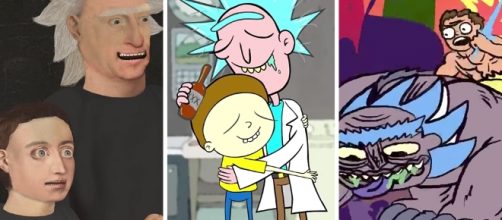 Screengrabs from a video released by "Adult Swim"