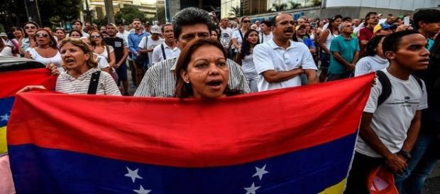 Manifestation dans les rues de Caracas Manifestation dans les rues de Caracas