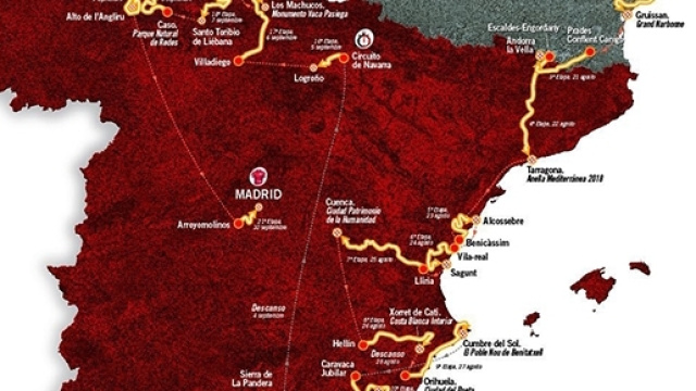 Vuelta, tappe e percorso del 2017