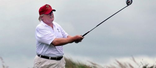 Trump has played golf 35 times since he became president. Photo via Golf.com, YouTube.