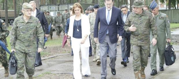 Rajoy y la Ministra de defensa visitan los destacamentos españoles en el Báltico. Rajoy y la Ministra de defensa visitan los destacamentos españoles en el Báltico.