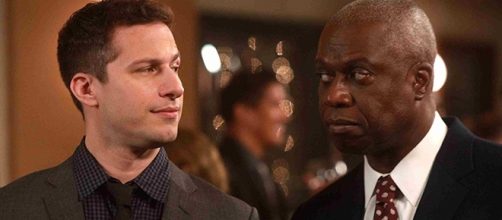 Andy Samberg and Andre Braugher play two of the leads in "Brooklyn Nine-Nine," which Guillermo del Toro is now a fan of. (SpoilerTV/FOX)