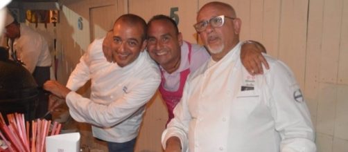 Notte Rosé 2017, rinnovato successo: nella foto Pino Cuttaia, Claudio Sadler e Giovanni Morello