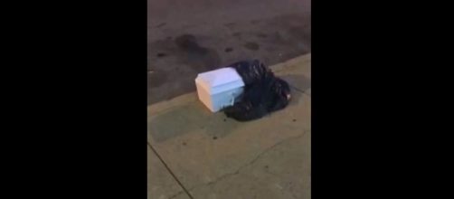 Photo casket found on Philadelphia street screen capture from YouTube/Skorch Flamez