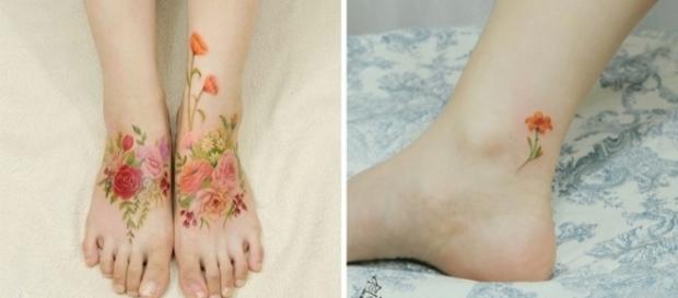 Tatuagens florais são como obras de arte (Foto: Reprodução/ Montagem) Tatuagens florais são como obras de arte (Foto: Reprodução/ Montagem)