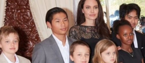 Angelina Jolie and kids finally moved in to their new mansion closer to Pitt. Image via YouTube/Celebrity News