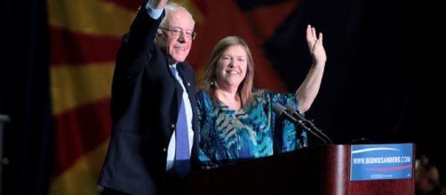 Democratic presidential candidate Bernie Sanders and his wife Jane. (Gage Skidmore wikimedia)