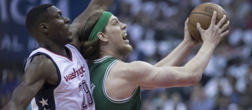 Ian Mahinmi, Kelly Olynyk, Celtics at Wizards 5/7/17 by author Keith Allison via Flickr