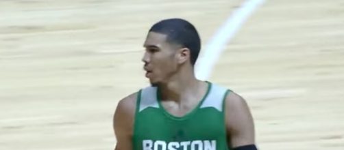 Jayson Tatum recorded a double-double for the Boston Celtics' summer team on Wednesday night. [Image via NBA/YouTube]