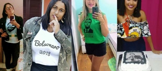 Algumas mulheres fãs de Bolsonaro (Foto: Reprodução) Algumas mulheres fãs de Bolsonaro (Foto: Reprodução)