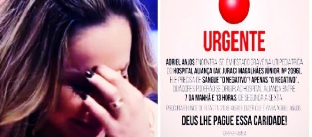 Claudia Leitte pede socorro para salvar criança Claudia Leitte pede socorro para salvar criança