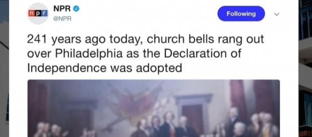 The Hill on Twitter: "NPR accused of bias for tweeting out full Declaration of Independence." - twitter.com The Hill on Twitter: "NPR accused of bias for tweeting out full Declaration of Independence." - twitter.com