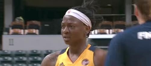 Erica Wheeler will try to lead the Indiana Fever to another win over Atlanta in Friday's away game. [Image via WNBA/YouTube]