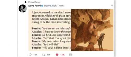 Dave Filoni Revelation about fan favorite Ahsoka Tano via Twitter