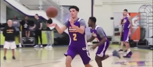 Lonzo Ball debuts for the Lakers in NBA Summer League Las Vegas action starting Friday, July 7th. [Image via NBA Center/YouTube]