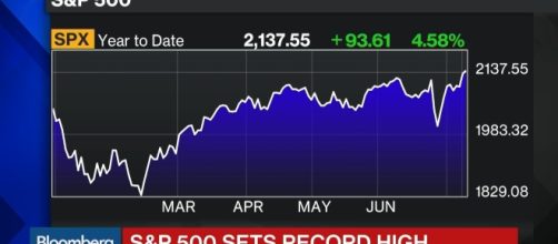 S&P 500 Index logs 13% growth in market capitalization since November 2016. Photo via Bloomberg, YouTube.