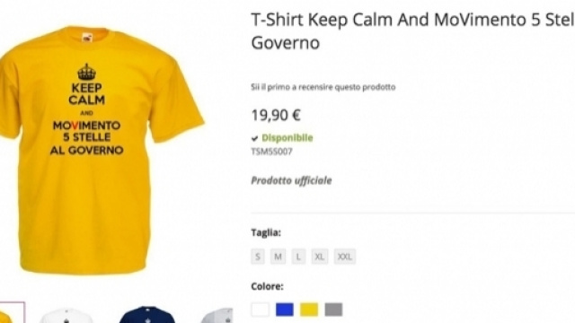 Un'immagine dello Store Online del M5S