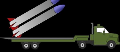 Missile on a trailor. The North has them https://pixabay.com/en/army-military-missile-tow-truck-1294262/