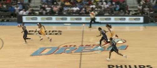 The Atlanta Dream topped the Indiana Fever 89-68 on Friday night. [Image via WNBA/YouTube]