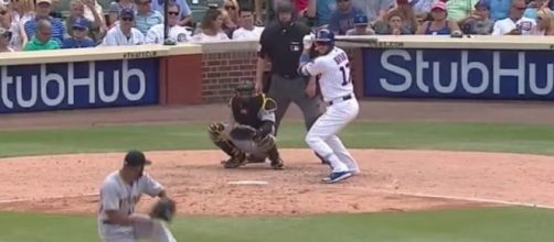 Kris Bryant had four hits and four RBIs to help lead the Chicago Cubs to a 6-1 win over Pittsburgh on Friday. [Image via MLB/YouTube]