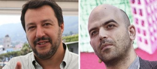 Matteo Salvini e Roberto Saviano, tra i critici più duri di Renzi dopo la svolta sui migranti