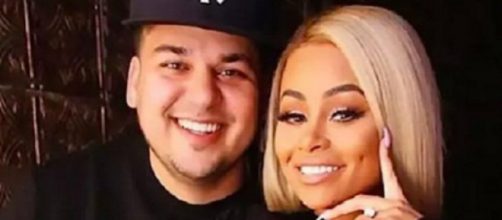 Rob Kardashian and Blac Chyna in a photo taken during the time he proposed to her - Flickr/Rico Fox