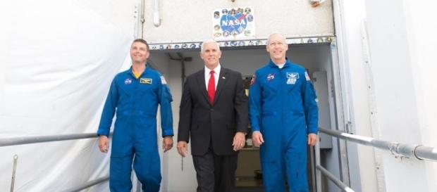 VP Mike Pence at NASA. Photo via Mike Pence, Facebook. VP Mike Pence at NASA. Photo via Mike Pence, Facebook.