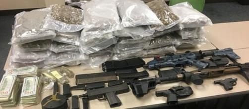 Photos marijuana, cash and handguns seized in traffic stop courtesy Metro Nashville Police Department