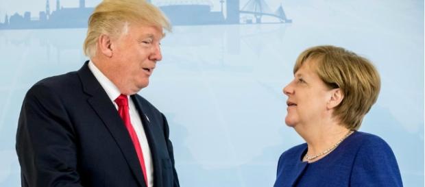 El presidente norteamericano Donald Trump junto a la canciller alemana Angela Merkel durante la Cumbre del G-20 en Hamburgo. El presidente norteamericano Donald Trump junto a la canciller alemana Angela Merkel durante la Cumbre del G-20 en Hamburgo.