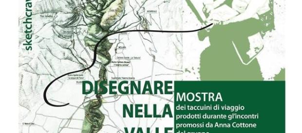 Locandina dell'evento 'Disegnare nella Valle dell'Oreto'. Locandina dell'evento 'Disegnare nella Valle dell'Oreto'.
