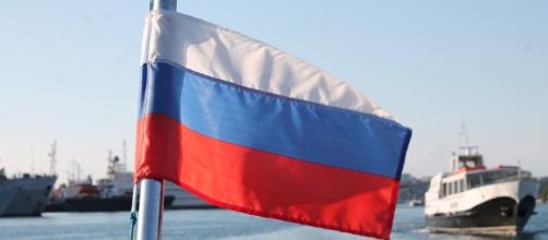 Flag of the Russian fleet a symbol of power. https://pixabay.com/en/flag-of-russia-russia-on-the-sea-2414964/
