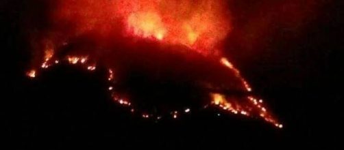 Incendio sul Monte Morrone a Sulmona