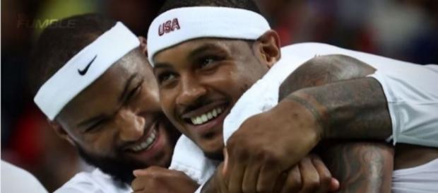 DeMarcus Cousins and Carmelo Anthony might become teammates not only in the US Basketball team but in an NBA team - The Fumble / YouTube DeMarcus Cousins and Carmelo Anthony might become teammates not only in the US Basketball team but in an NBA team - The Fumble / YouTube
